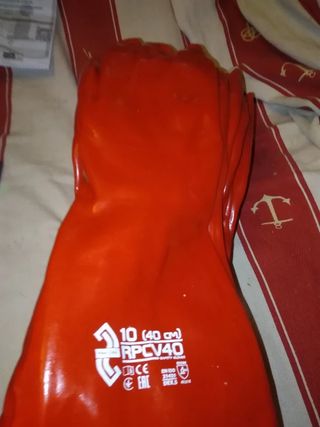 12 PAIA Guanti protettivi rossi taglia 10 (40 cm)