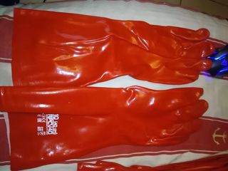 12 PAIA Guanti protettivi rossi taglia 10 (40 cm)