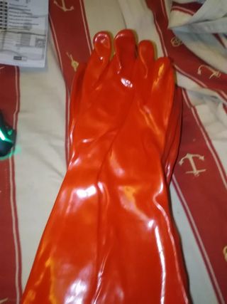 12 PAIA Guanti protettivi rossi taglia 10 (40 cm)