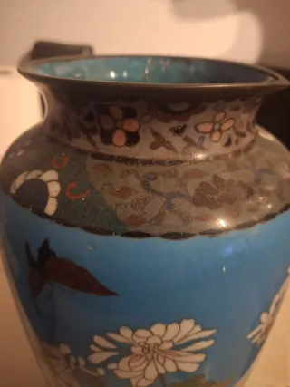 Lote 4 vasi cinesi fiori e uccelli e draghi