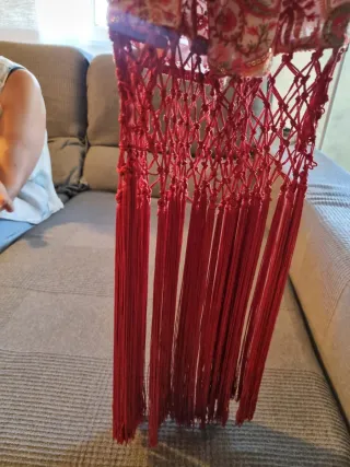 Falda con flecos y estampado paisley