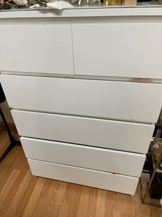 Cajonera Ikea 6 cajones cristal blanco