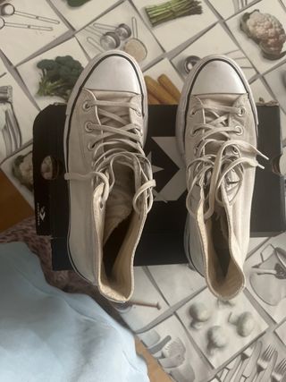 Converse Plataforma Blancas Talla 37