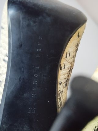 Zapatos Zara Talla 36 Tacón Animal Print