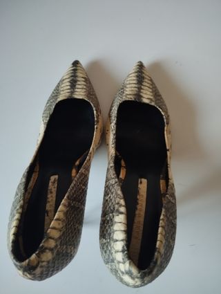 Zapatos Zara Talla 36 Tacón Animal Print