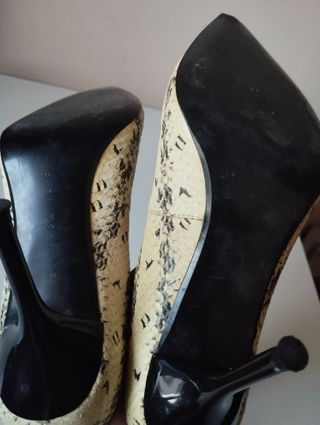 Zapatos Zara Talla 36 Tacón Animal Print