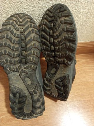 Zapatillas senderismo hombre gris/verde