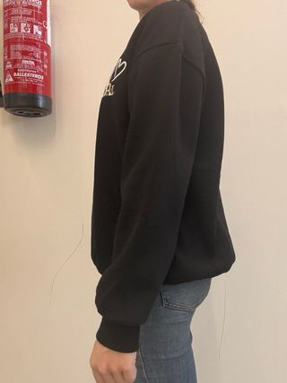 Sudadera negra M con estampado