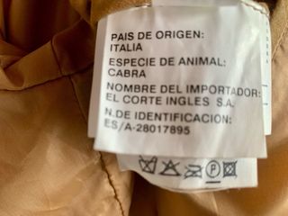 Cazadora Piel cabra Corte Inglés Diseño Italiano