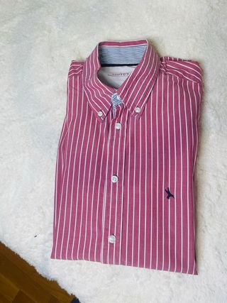 Camisa Lloyd's Hombre Rayas Granate y Blanco