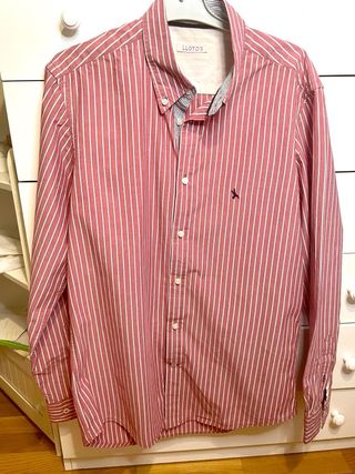 Camisa Lloyd's Hombre Rayas Granate y Blanco