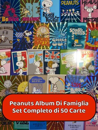 Set Completo Carte Snoopy Peanuts Album Di Famigli