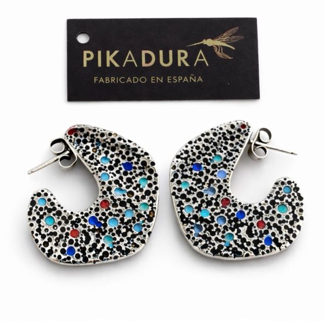 Pendientes nuevos bañados en plata diseño original