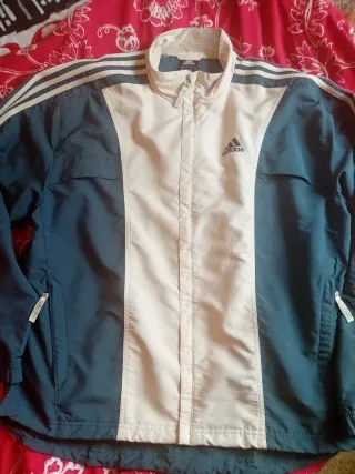 Chaqueta Adidas Beige/Gris Talla 42/44.