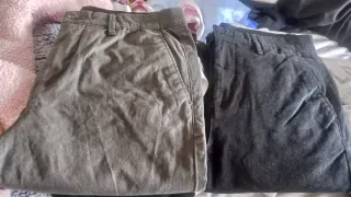 Pantalones Chinos Negro y Verde Militar
