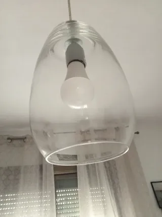 Lámpara colgante cristal transparente