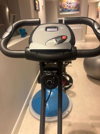 Bicicleta Estática Plegable Negra y Roja