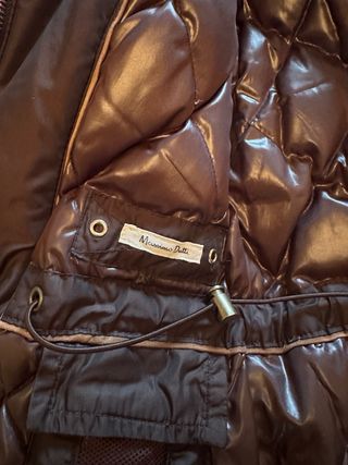 Abrigo Massimo Dutti Negro Marrón Talla S