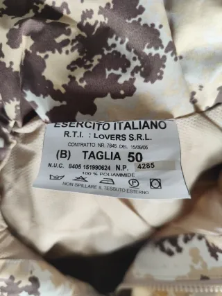 Giacca Parka Militare Gore-Tex Desert Esercito Ita