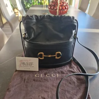 Borsa Gucci Secchiello Horsebit 1955 Nera