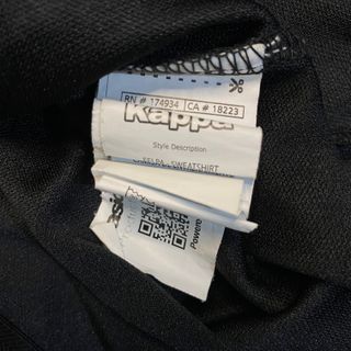 Sudadera Kappa Negra BALDER Personalizada