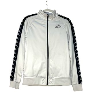 Chaqueta Kappa Blanca con Bandas Negras