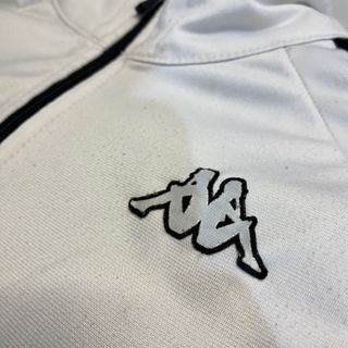 Chaqueta Kappa Blanca con Bandas Negras