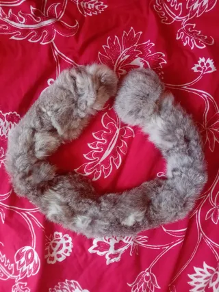 Cuello de piel de conejo