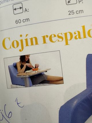 Cojín respaldo ortopédico MOPEDIA azul