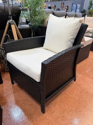 Juego de terraza 4 puestos ratán