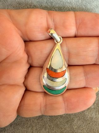 Colgante Plata Ley 950 Multicolor