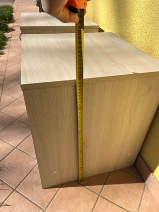 Coppia comodini con cassetto e vano a giorno