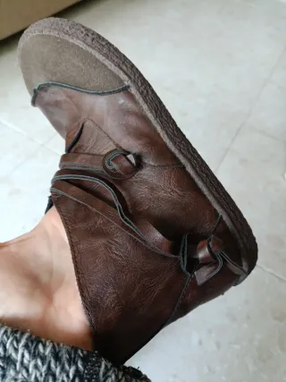 Botines de cuero marrón