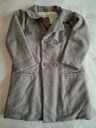 Abrigo niña Neck & Neck gris talla 8 años