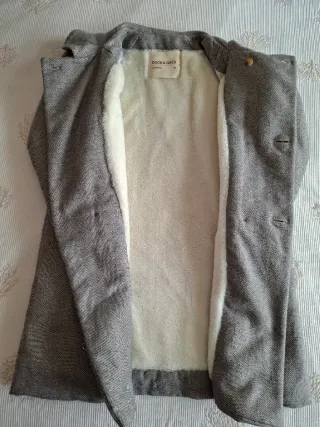 Abrigo niña Neck & Neck gris talla 8 años