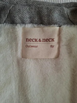 Abrigo niña Neck & Neck gris talla 8 años