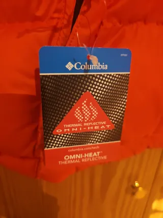 Chaleco Columbia Talla L Naranja y Negro