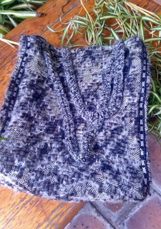 Bolso Tote Zara Alpaca Gris Negro