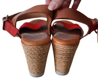 Sandalias Carmesi Rojas Plataforma