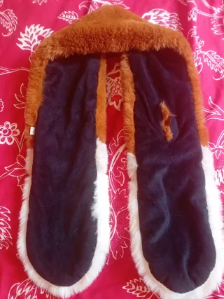 Cuello pelo sintético abrigo