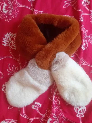 Cuello pelo sintético abrigo