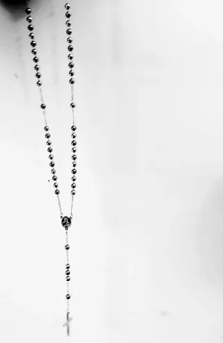 Collana Rosario Acciaio Inox Bicolore +Box