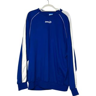 Sudadera Jako azul royal con bandas blancas