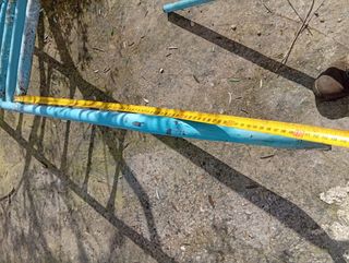 Escalera de piscina de hierro