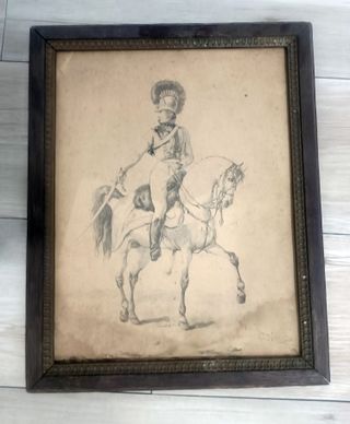 Lamina motivos militares firmada