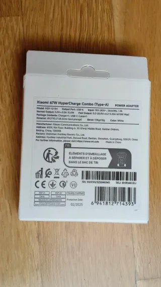 Cargador Xiaomi 67W HyperCharge Carga rápida Redmi