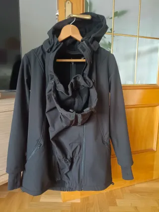 Abrigo Porteo Momawo Negro Talla S 4 en 1