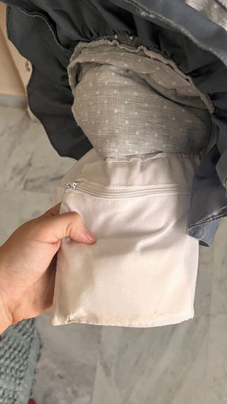 Traje de flamenca gris de lunares