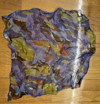 Pañuelo 30x30cm tonos azules y verdes