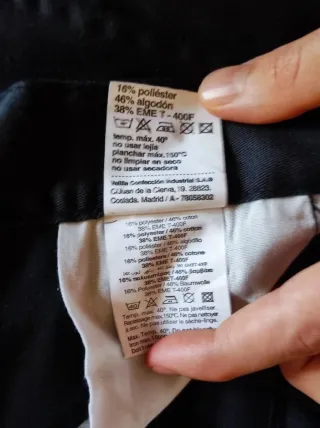 Pantalones ceñidos negros Velilla (ES42)